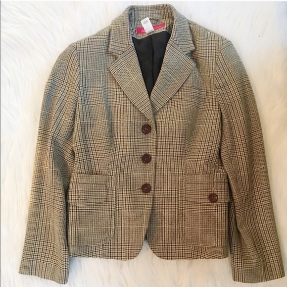 Anne Klein Plaid Print Suit Jacket - Picture 1 of 4